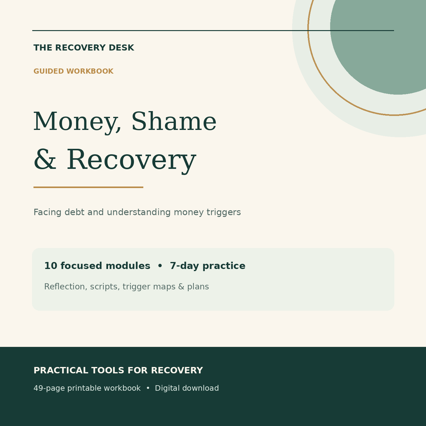 Cover of Money, Shame & Recovery